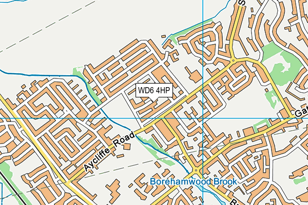 WD6 4HP map - OS VectorMap District (Ordnance Survey)