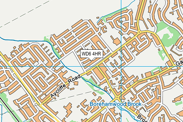 WD6 4HR map - OS VectorMap District (Ordnance Survey)