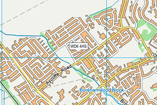 WD6 4HS map - OS VectorMap District (Ordnance Survey)