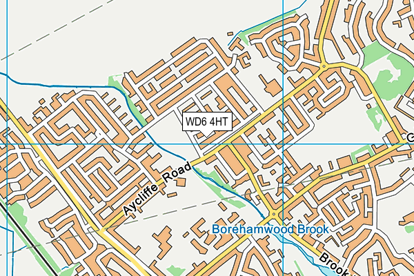 WD6 4HT map - OS VectorMap District (Ordnance Survey)