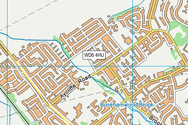 WD6 4HU map - OS VectorMap District (Ordnance Survey)