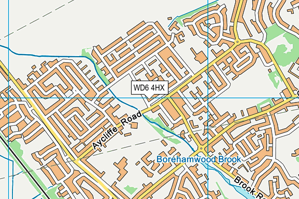 WD6 4HX map - OS VectorMap District (Ordnance Survey)