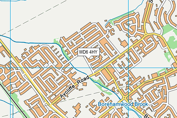 WD6 4HY map - OS VectorMap District (Ordnance Survey)