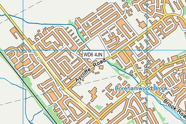 WD6 4JN map - OS VectorMap District (Ordnance Survey)