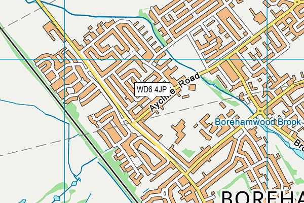 WD6 4JP map - OS VectorMap District (Ordnance Survey)