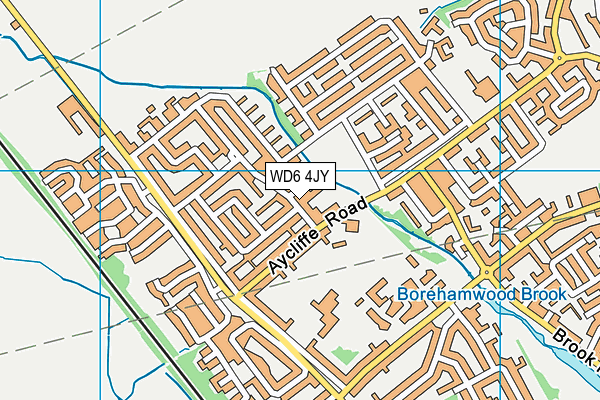 WD6 4JY map - OS VectorMap District (Ordnance Survey)
