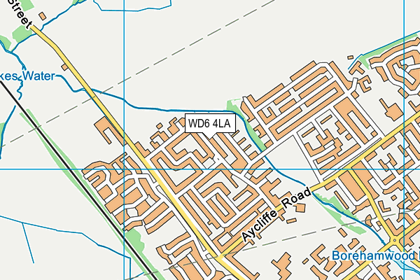 WD6 4LA map - OS VectorMap District (Ordnance Survey)
