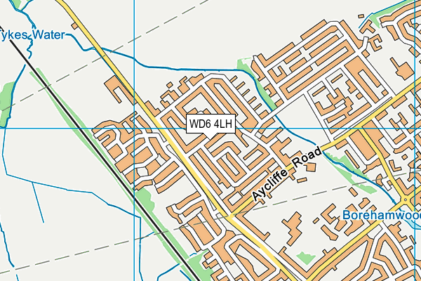 WD6 4LH map - OS VectorMap District (Ordnance Survey)
