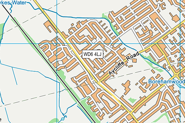 WD6 4LJ map - OS VectorMap District (Ordnance Survey)