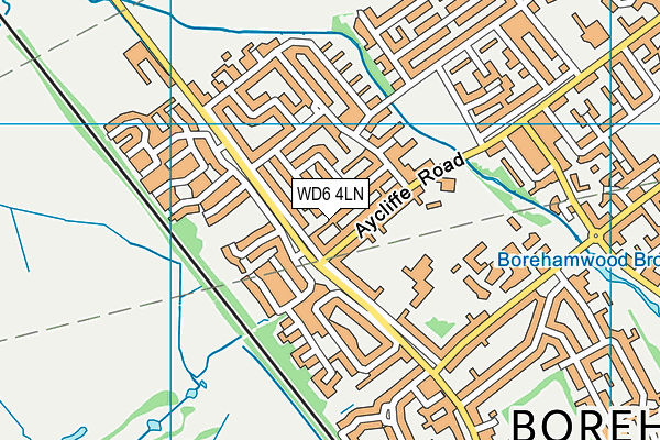 WD6 4LN map - OS VectorMap District (Ordnance Survey)