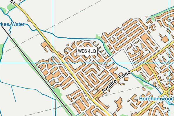 WD6 4LQ map - OS VectorMap District (Ordnance Survey)