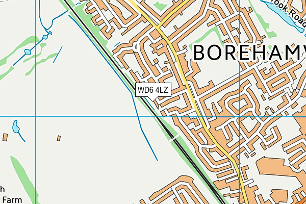 WD6 4LZ map - OS VectorMap District (Ordnance Survey)