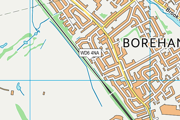 WD6 4NA map - OS VectorMap District (Ordnance Survey)