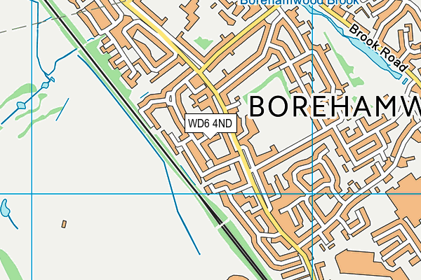 WD6 4ND map - OS VectorMap District (Ordnance Survey)