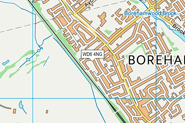 WD6 4NG map - OS VectorMap District (Ordnance Survey)