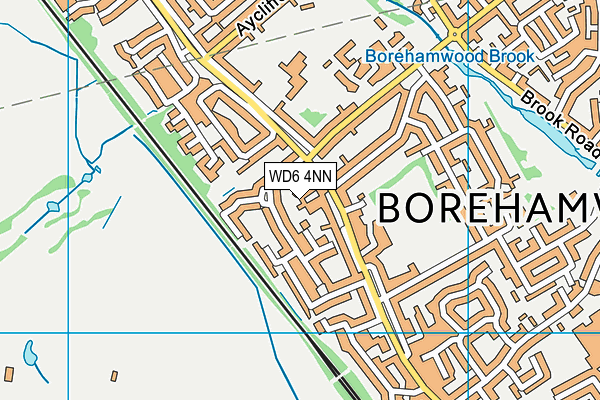 WD6 4NN map - OS VectorMap District (Ordnance Survey)