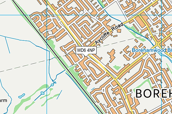 WD6 4NP map - OS VectorMap District (Ordnance Survey)