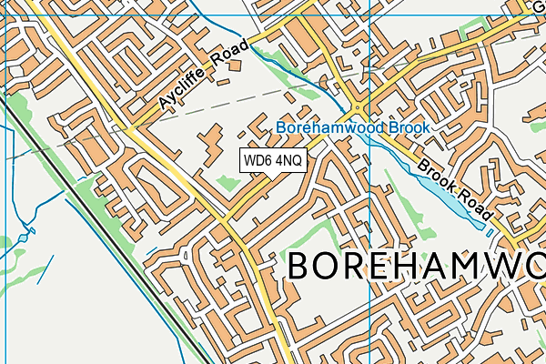 WD6 4NQ map - OS VectorMap District (Ordnance Survey)