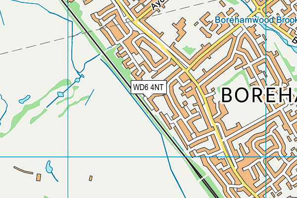 WD6 4NT map - OS VectorMap District (Ordnance Survey)