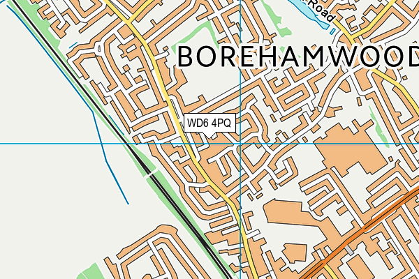 WD6 4PQ map - OS VectorMap District (Ordnance Survey)