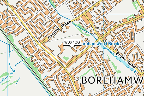 WD6 4QG map - OS VectorMap District (Ordnance Survey)