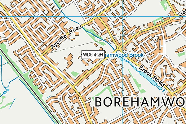 WD6 4QH map - OS VectorMap District (Ordnance Survey)