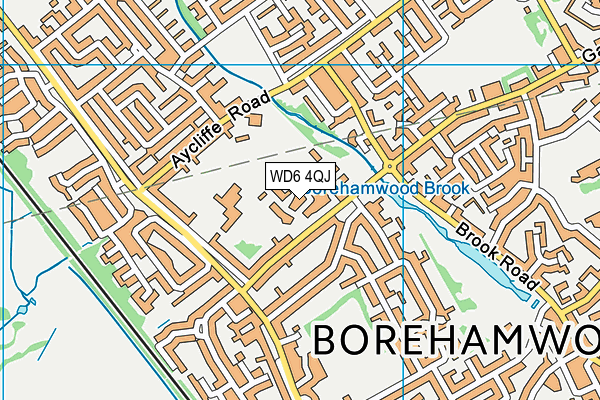 WD6 4QJ map - OS VectorMap District (Ordnance Survey)