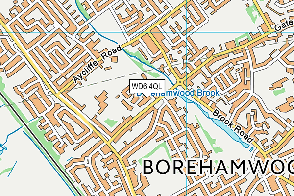 WD6 4QL map - OS VectorMap District (Ordnance Survey)
