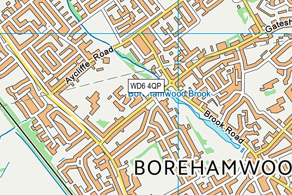 WD6 4QP map - OS VectorMap District (Ordnance Survey)
