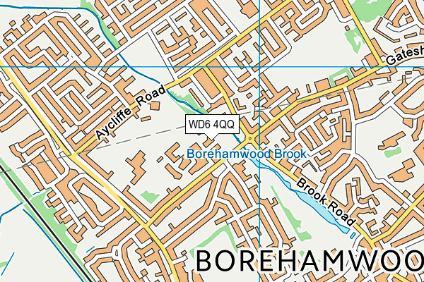 WD6 4QQ map - OS VectorMap District (Ordnance Survey)