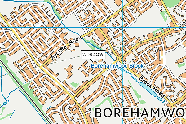 WD6 4QW map - OS VectorMap District (Ordnance Survey)