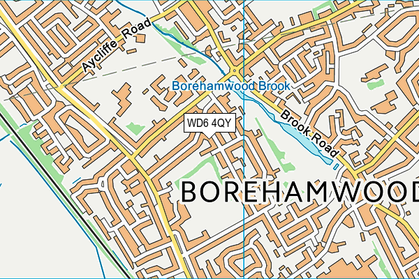 WD6 4QY map - OS VectorMap District (Ordnance Survey)
