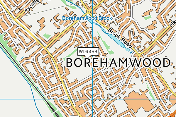 WD6 4RB map - OS VectorMap District (Ordnance Survey)