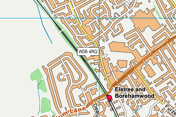 WD6 4RQ map - OS VectorMap District (Ordnance Survey)