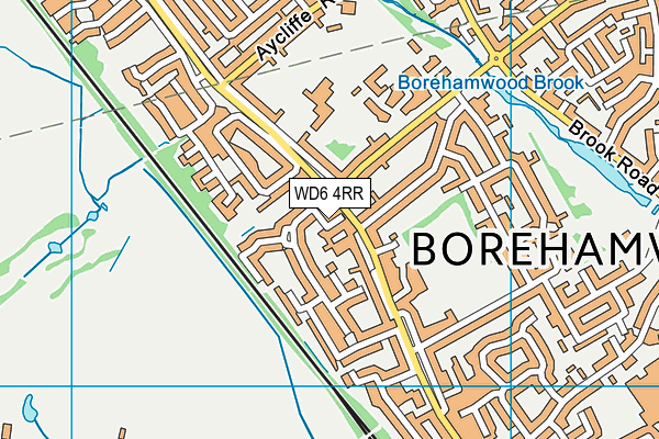 WD6 4RR map - OS VectorMap District (Ordnance Survey)
