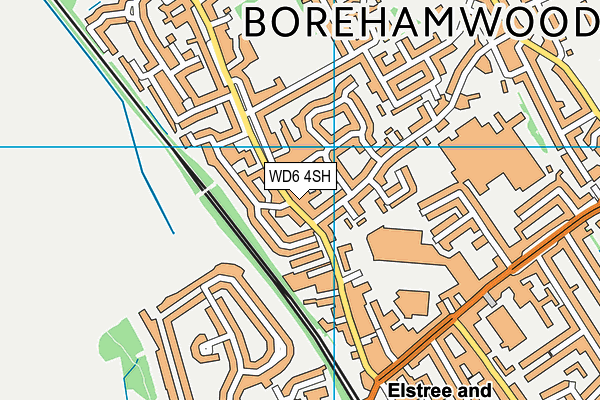 WD6 4SH map - OS VectorMap District (Ordnance Survey)