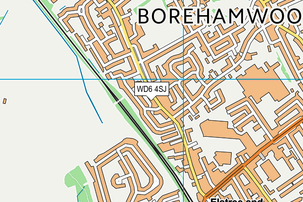 WD6 4SJ map - OS VectorMap District (Ordnance Survey)