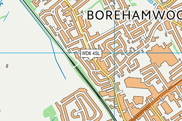 WD6 4SL map - OS VectorMap District (Ordnance Survey)