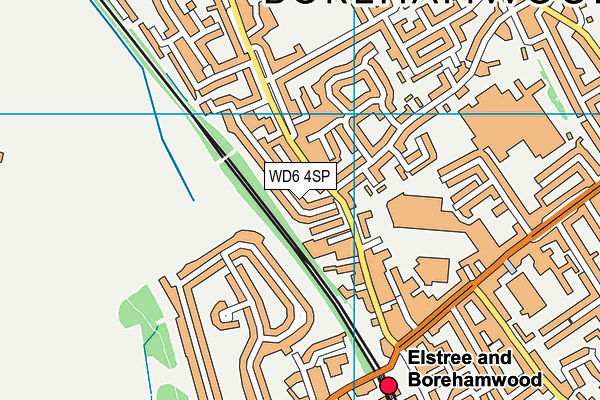 WD6 4SP map - OS VectorMap District (Ordnance Survey)