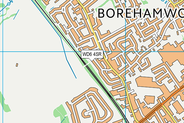 WD6 4SR map - OS VectorMap District (Ordnance Survey)