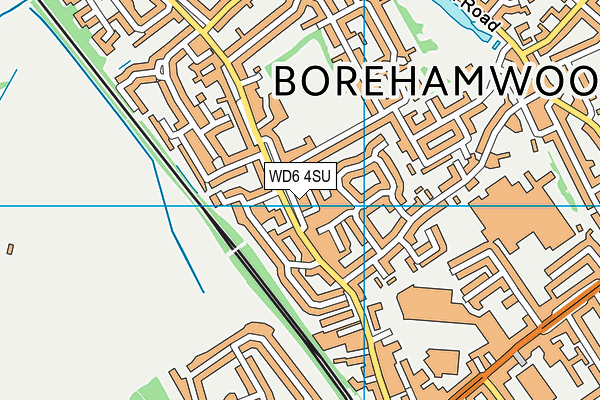 WD6 4SU map - OS VectorMap District (Ordnance Survey)
