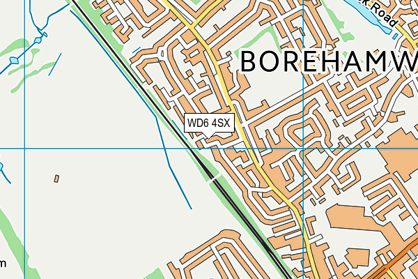 WD6 4SX map - OS VectorMap District (Ordnance Survey)