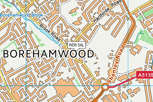 Boreham Wood Fc (Meadow Park) map (WD6 5AL) - OS VectorMap District (Ordnance Survey)