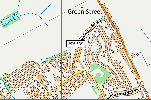 WD6 5BS map - OS VectorMap District (Ordnance Survey)
