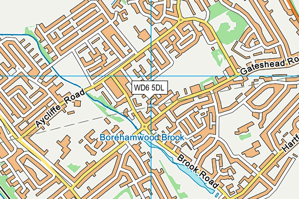 WD6 5DL map - OS VectorMap District (Ordnance Survey)
