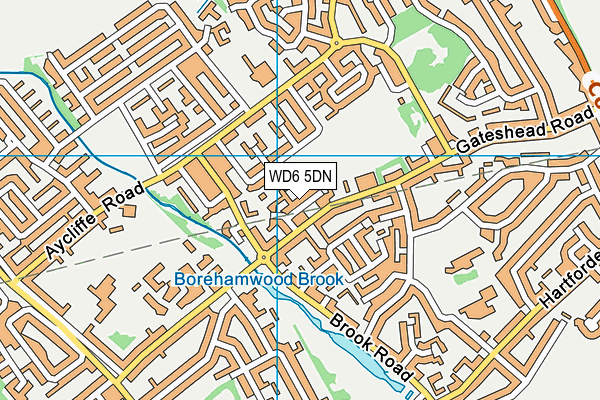 WD6 5DN map - OS VectorMap District (Ordnance Survey)