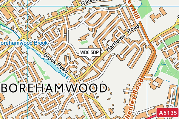 Cowley Hill School map (WD6 5DP) - OS VectorMap District (Ordnance Survey)