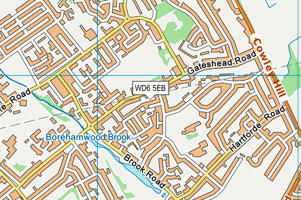 WD6 5EB map - OS VectorMap District (Ordnance Survey)