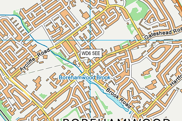 WD6 5EE map - OS VectorMap District (Ordnance Survey)