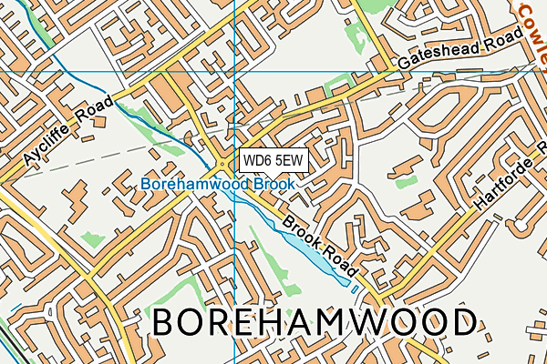 WD6 5EW map - OS VectorMap District (Ordnance Survey)